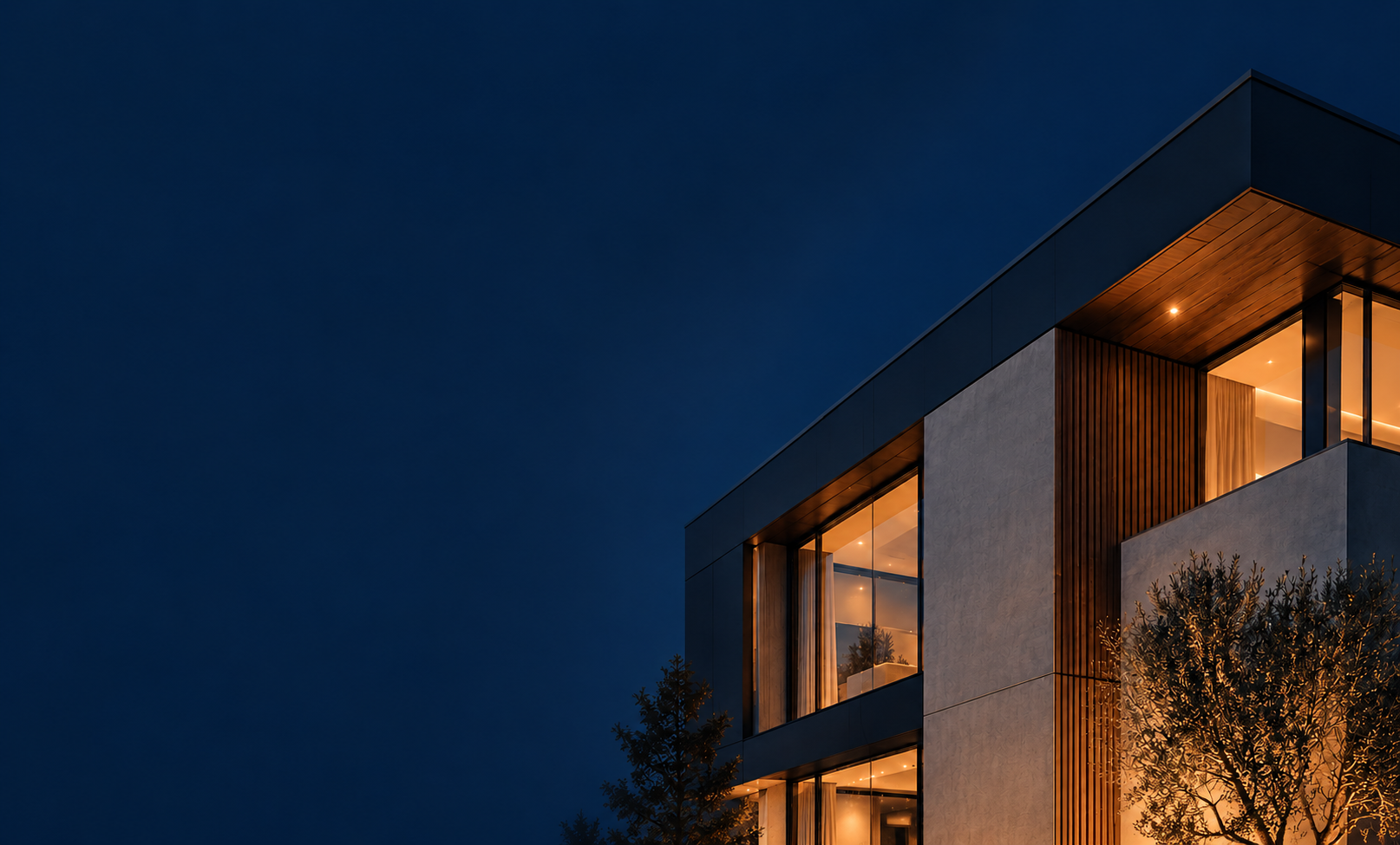 Completed modern home
